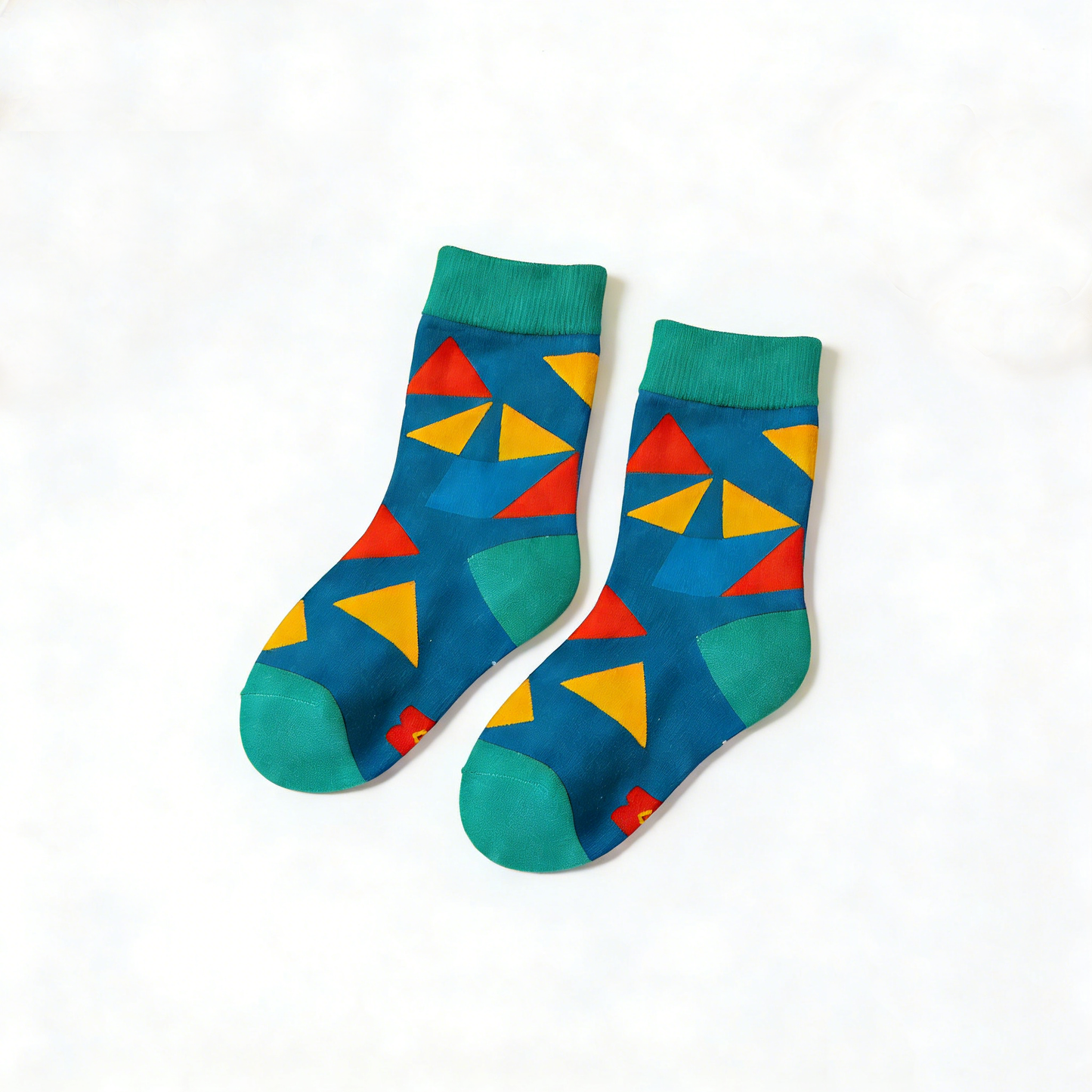 Triangular Patchwork Color Block Socks