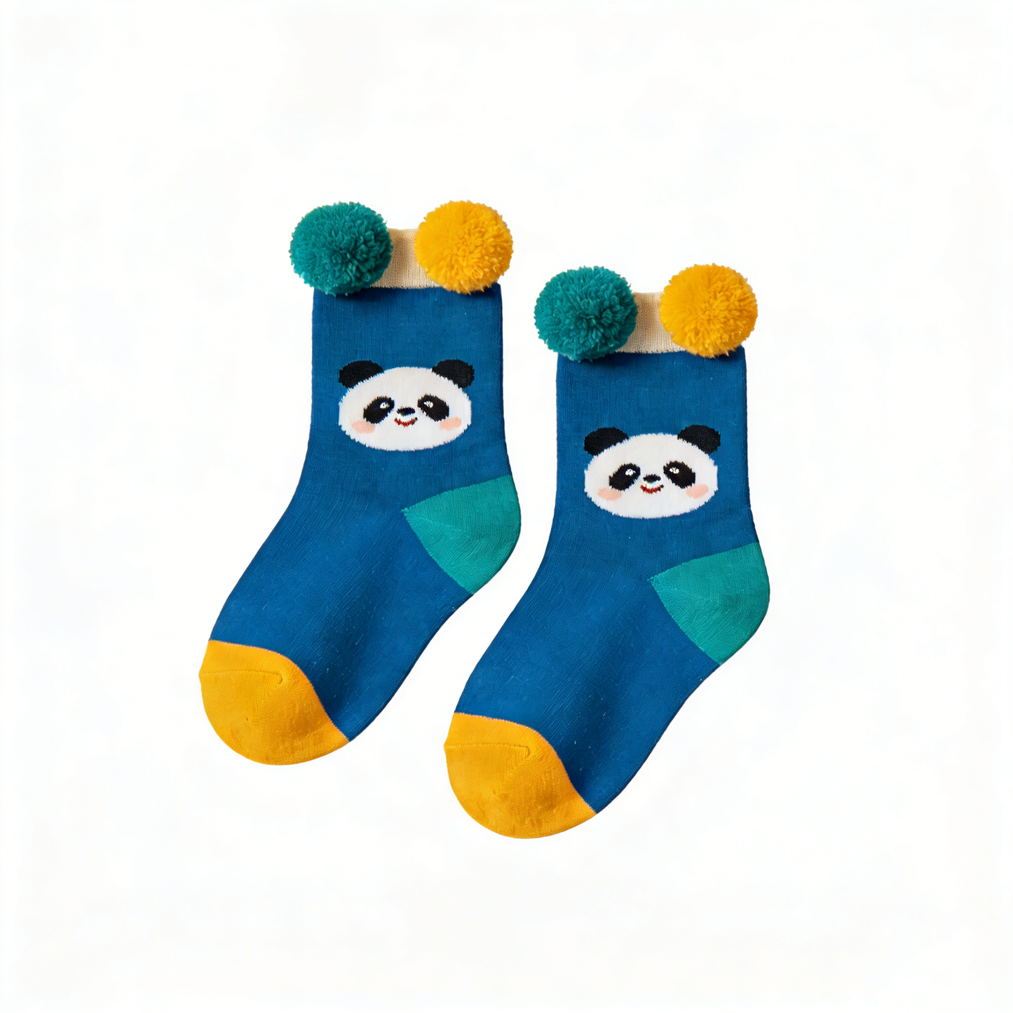 Cute Panda Pom-Pom Fun Socks