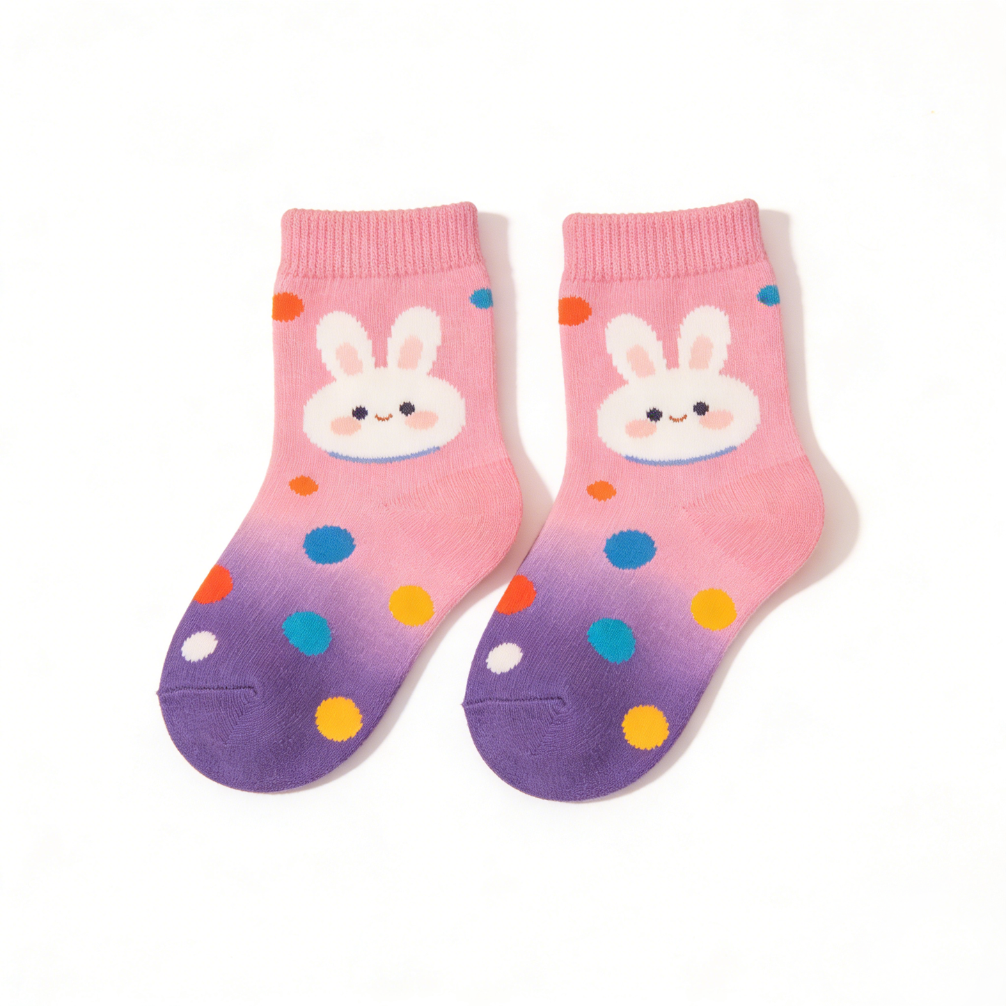 Gradient Pink-Purple Bunny Socks