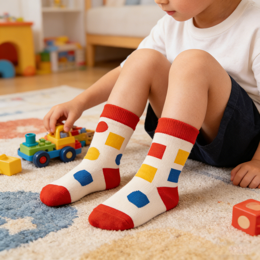 Color Block Geometric Pattern Socks