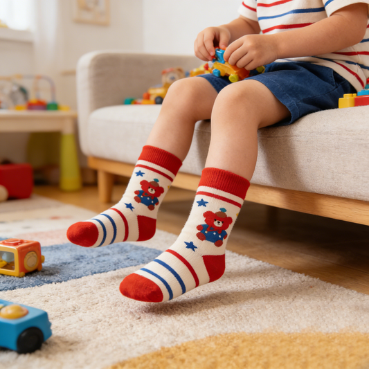 Vintage Bear Preppy Style Socks