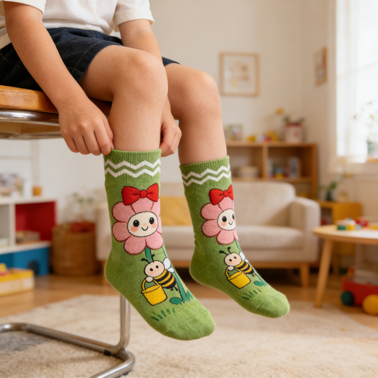 Flower & Little Bee Fresh Socks